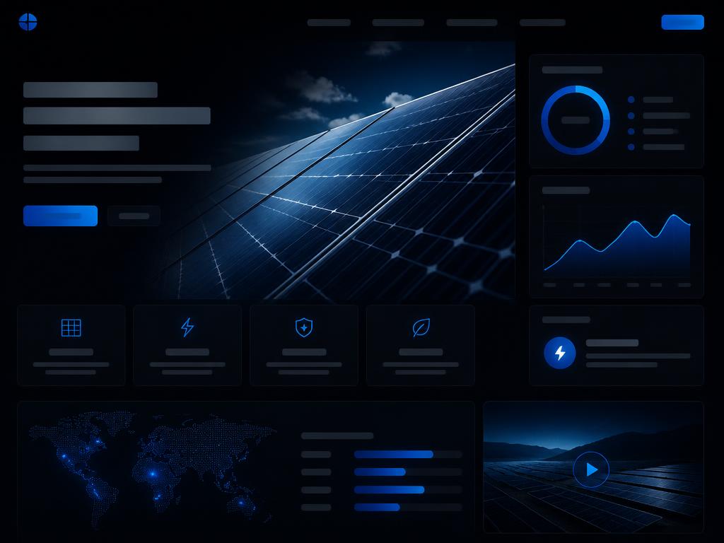 Concept brand website design for a South African solar energy company